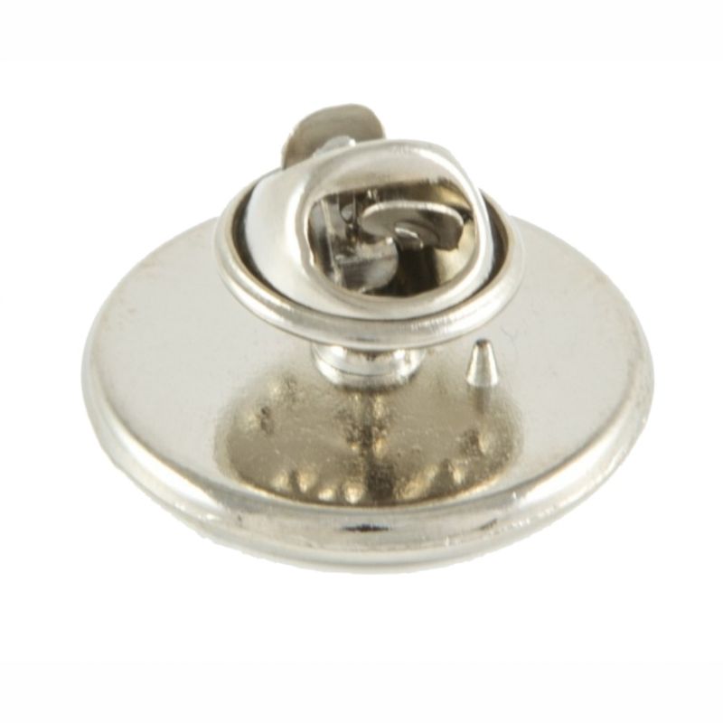 Premium Badge Blank round 16mm silver clutch fitting